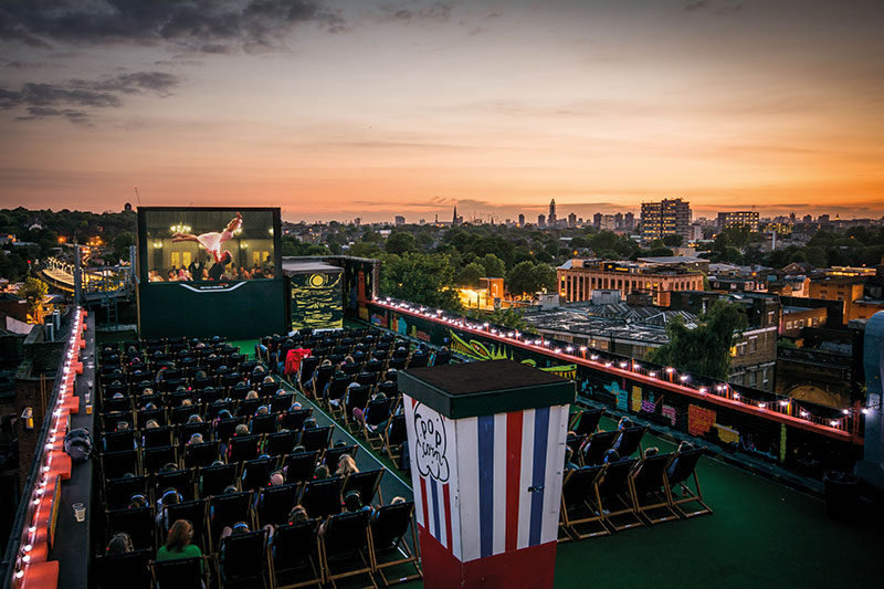 A typical Rooftop Cinema event